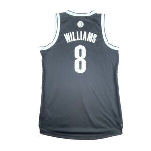 Adidas Deron Williams #8 Black Brooklyn Nets Basketball NBA Jersey Sz M